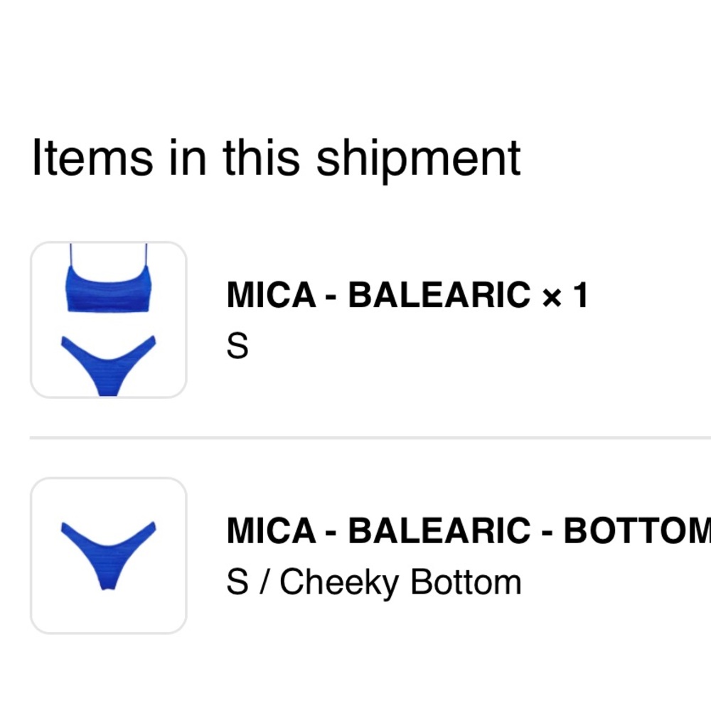 Blue Triangl bikini size small